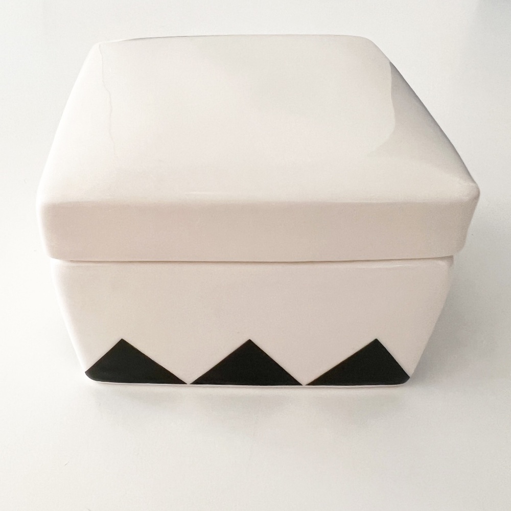 J.Crew Geometric Minimalist Ceramic Trinket Jewelry Keepsake Box